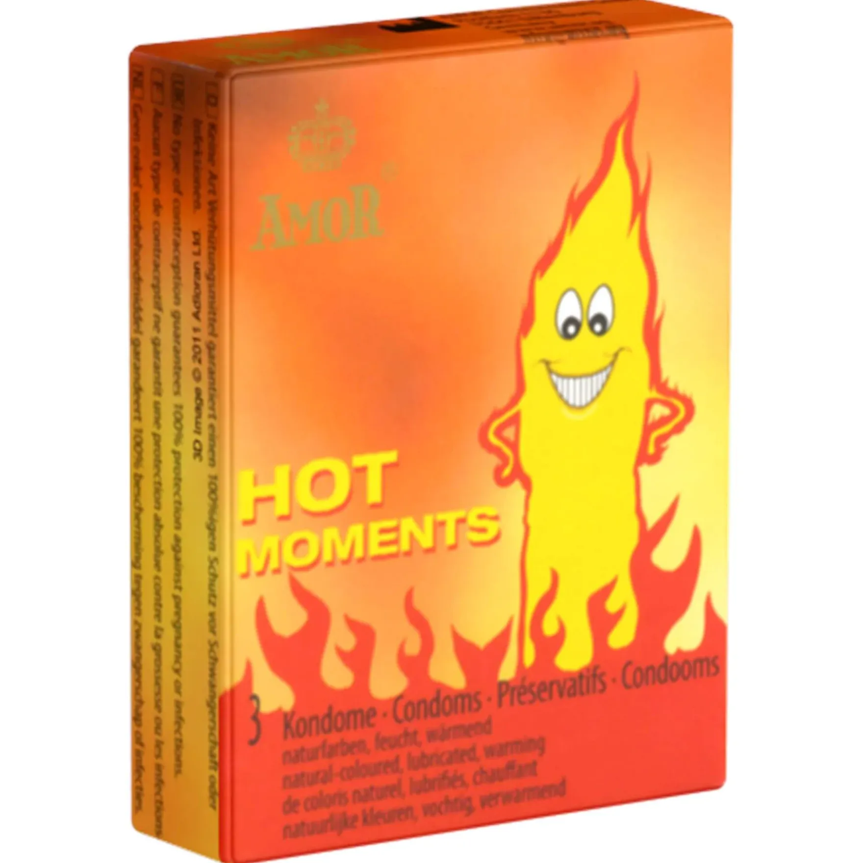 AMOR Hot Moments lämmittävät kondomit, 3 kpl