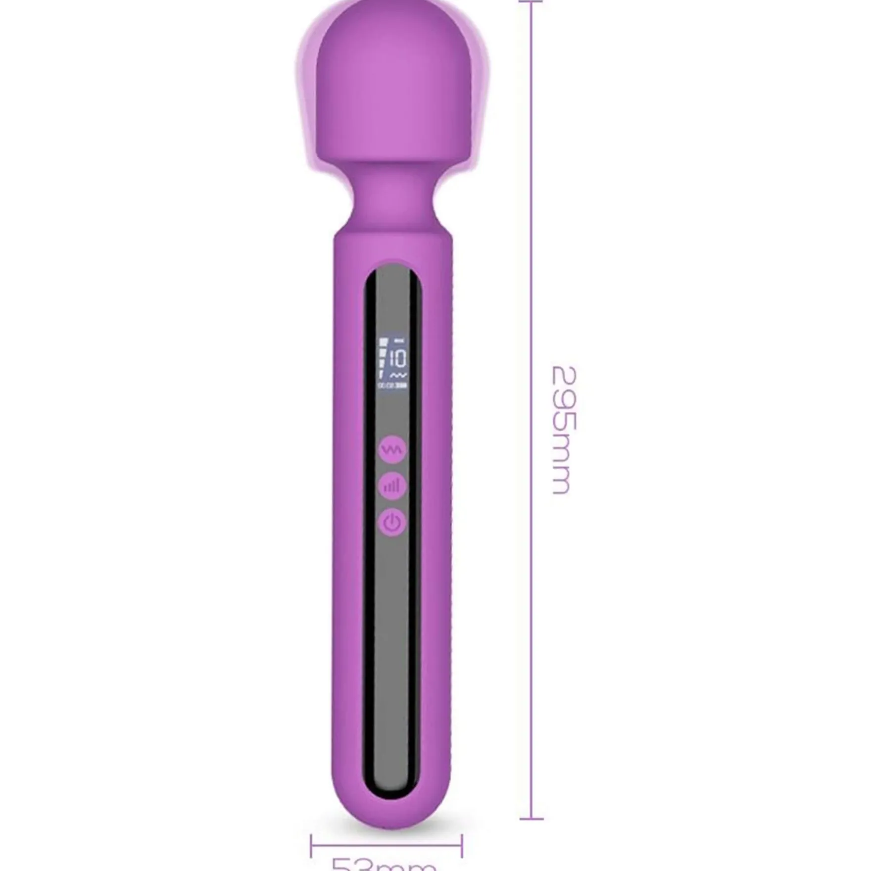 Aura - tehokas Wand-vibraattori diginäytöllä