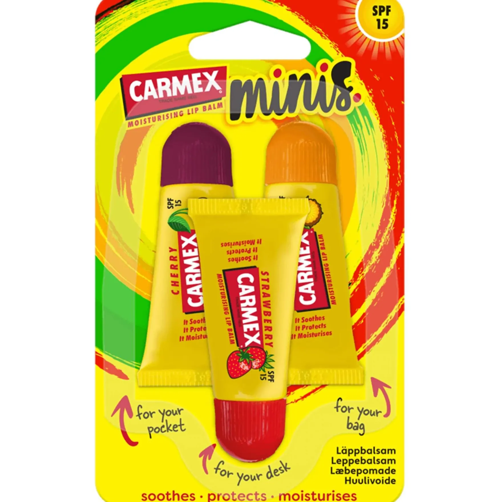 Carmex Minis huulivoidelajitelma 3x5 g SPF15