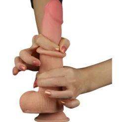 Dildo liukuvalla iholla 17,5 cm