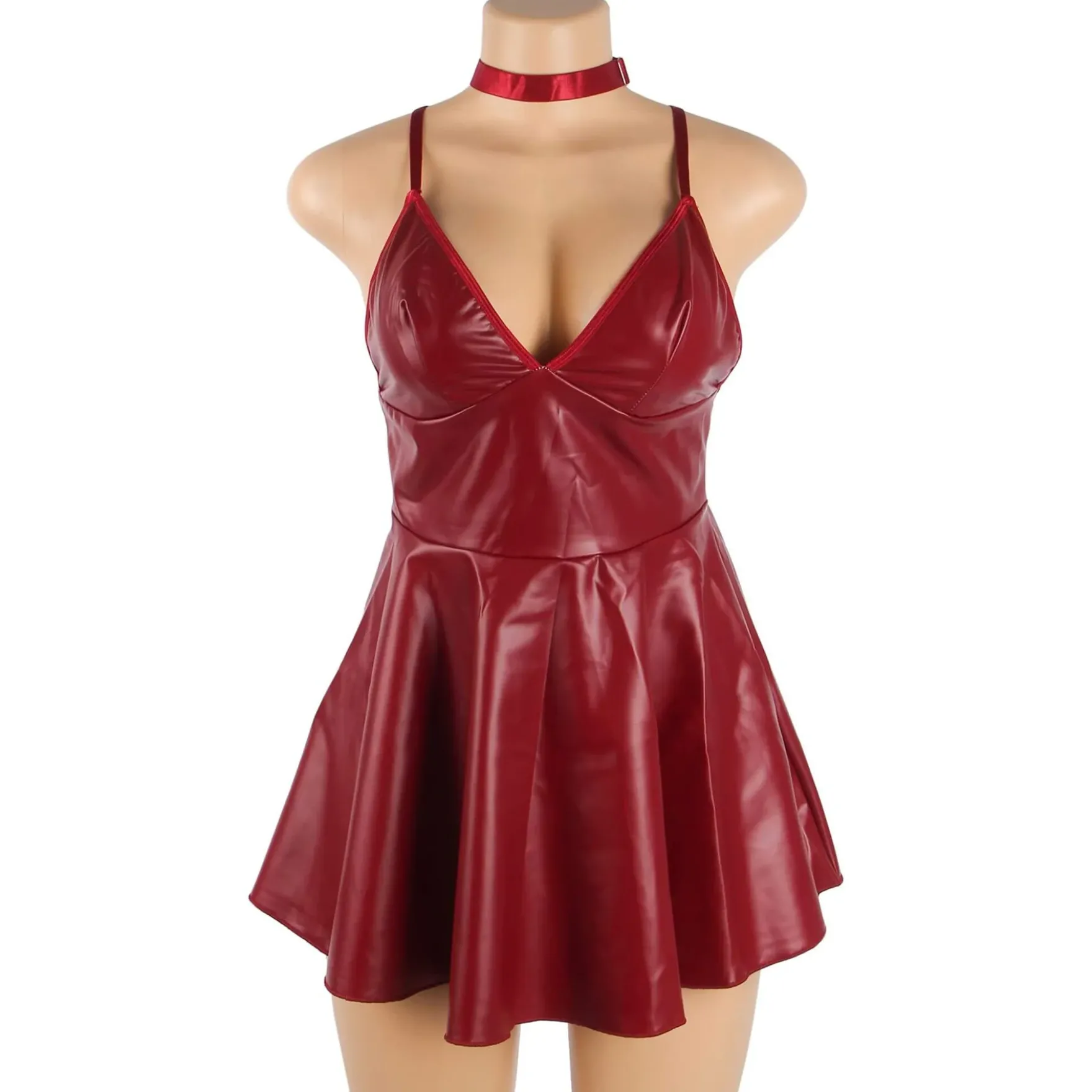 Keinonahkainen babydoll