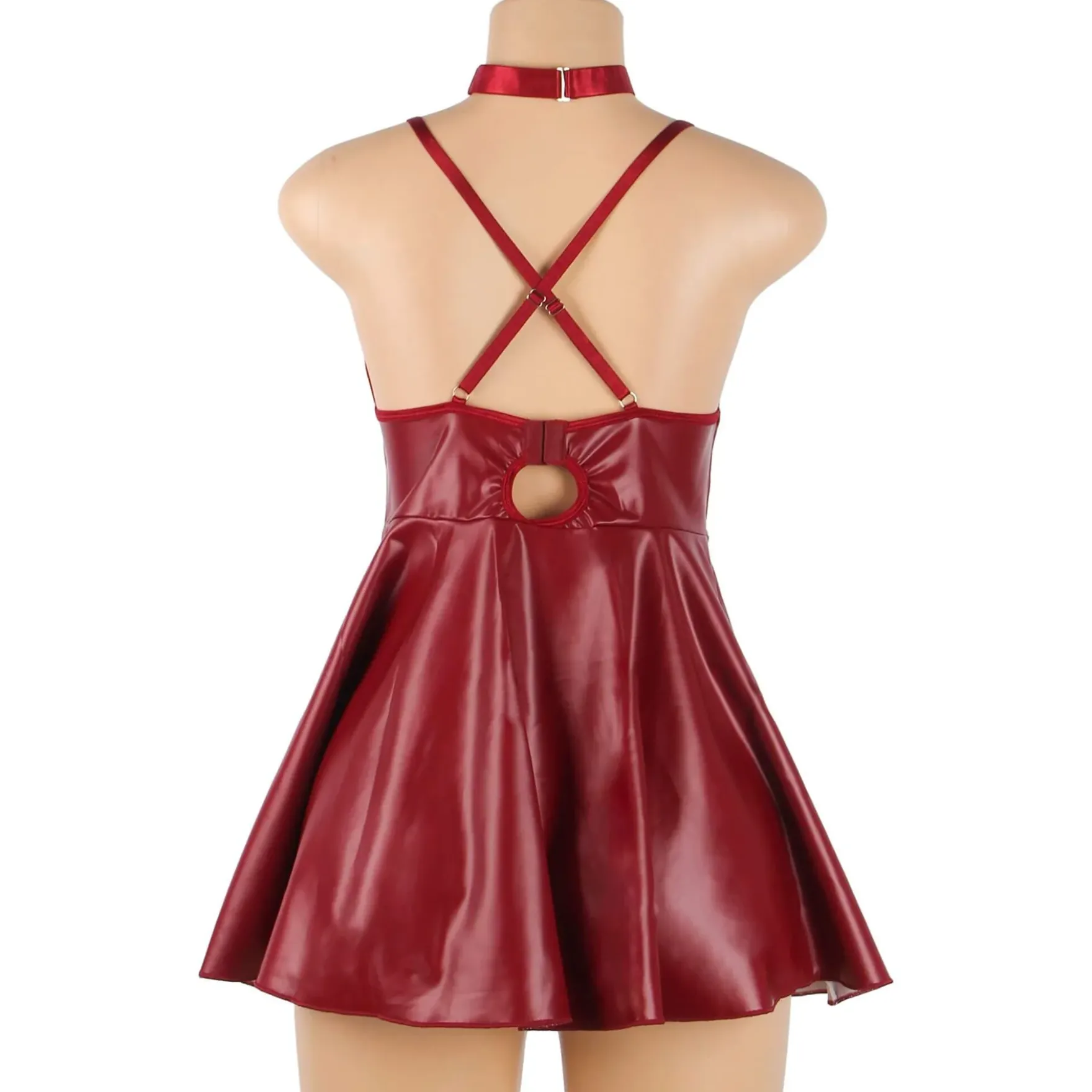 Keinonahkainen babydoll