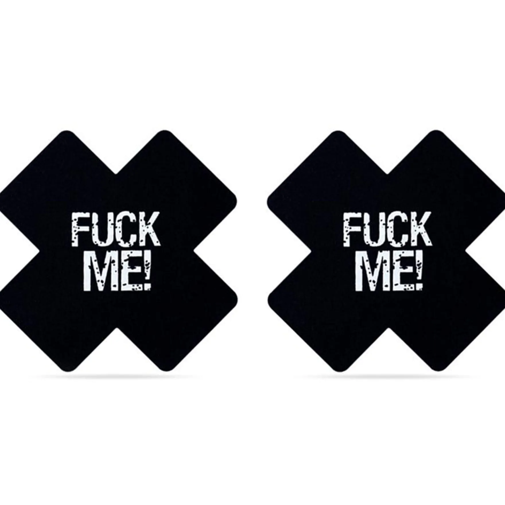 Nännisuojat, musta/pinkit "Fuck me"