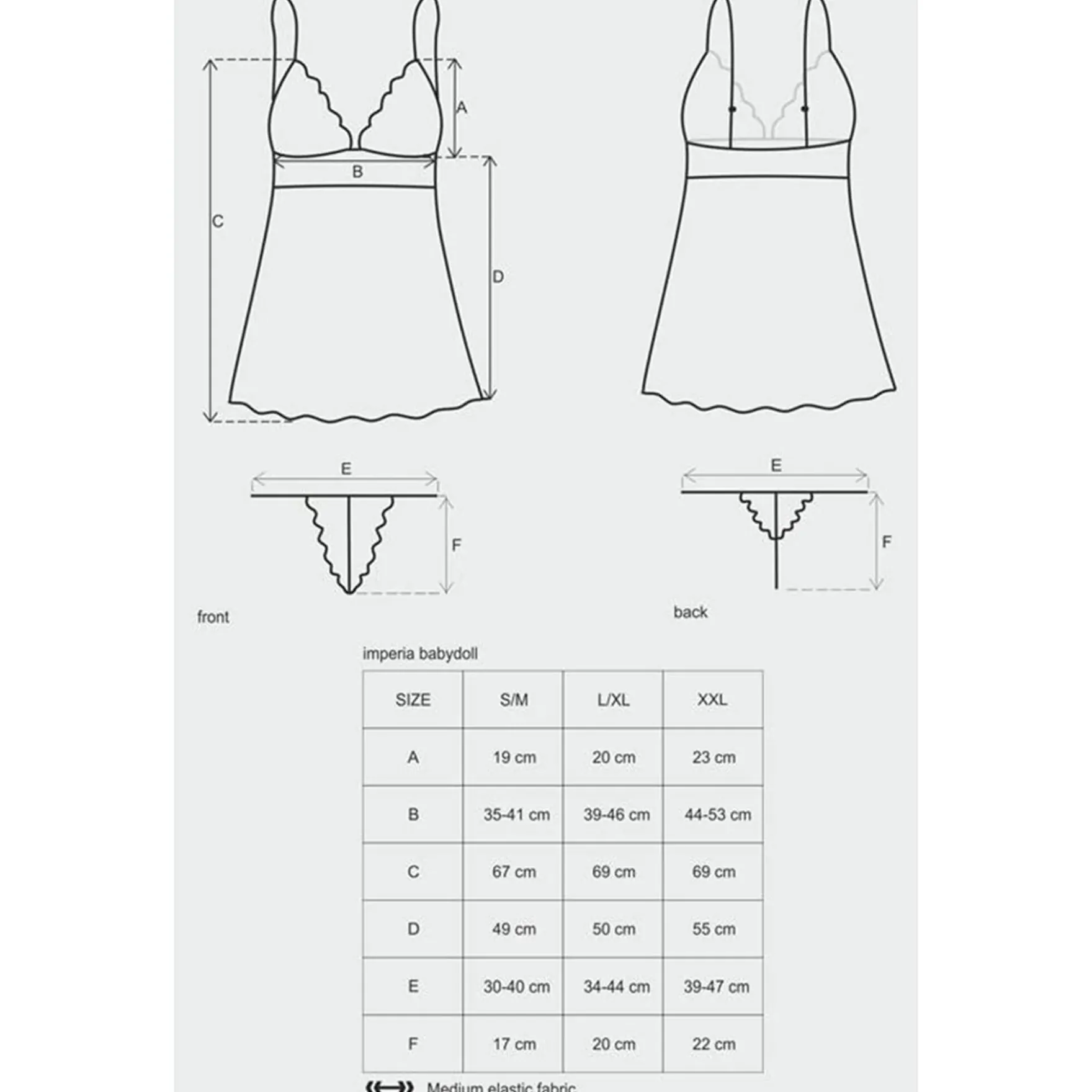 Obsessive - Idillia Babydoll & Thong, L/XL