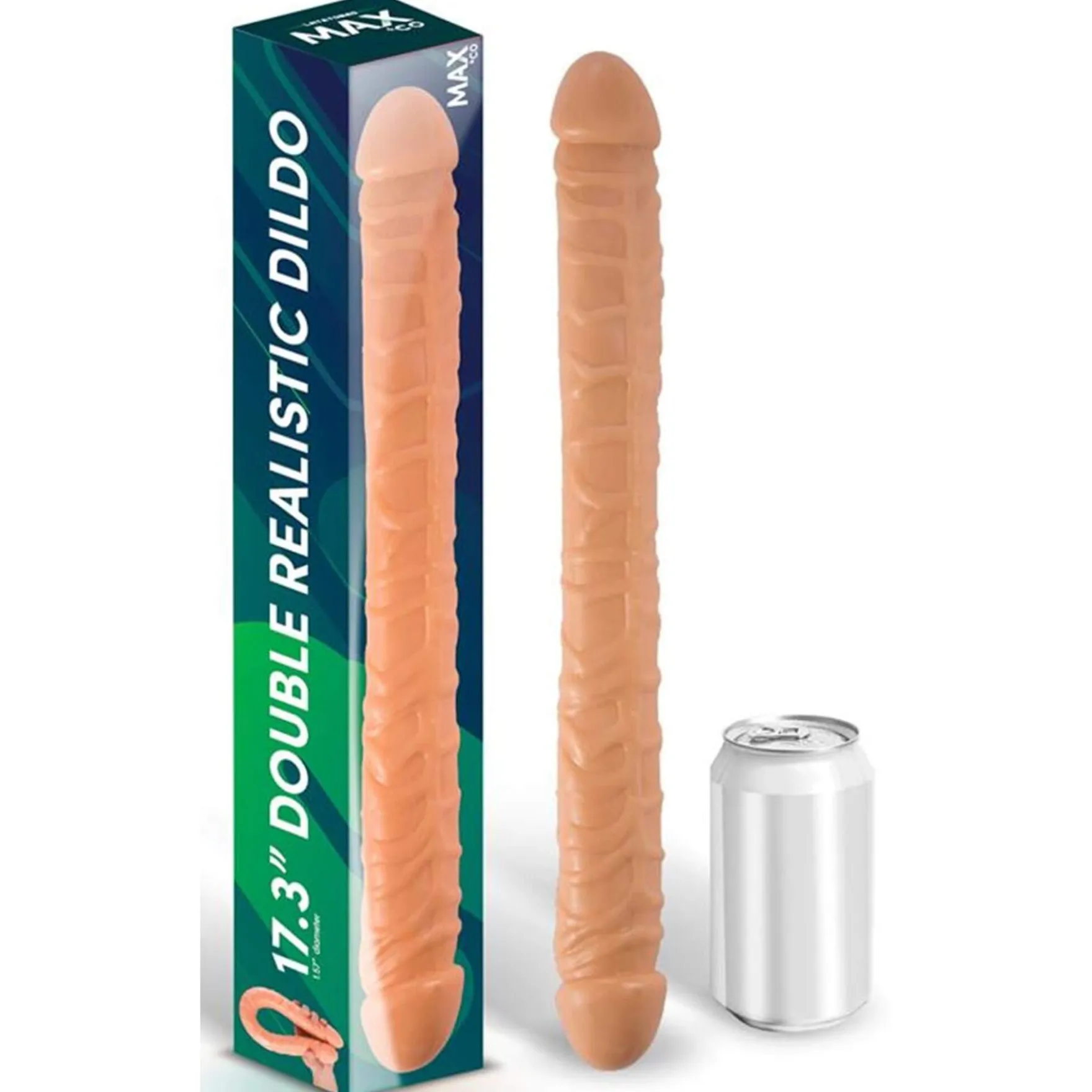 Tupladildo - realistinen 44 cm