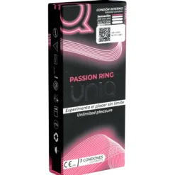 UNIQ Passion Ring lateksiton naistenkondomi 3 kpl