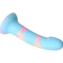 Värikäs dildo imukupilla